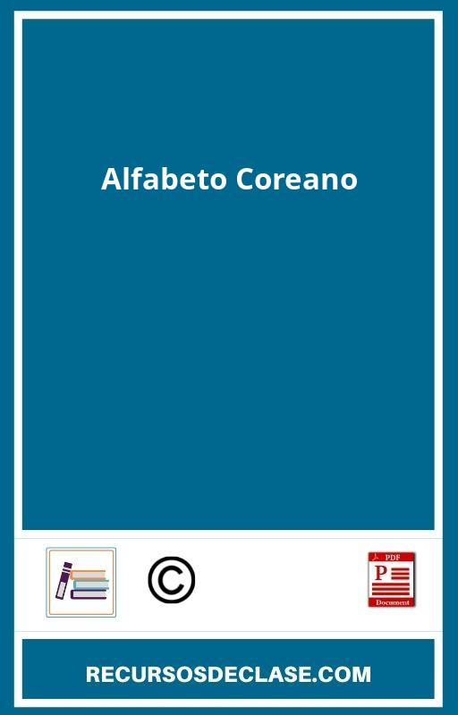 Alfabeto Coreano PDF