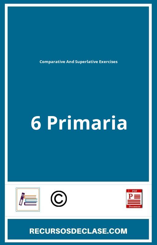 Comparative And Superlative Exercises PDF 6 Primaria