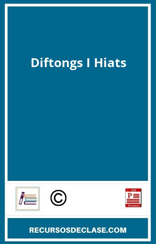 Diftongs I Hiats PDF