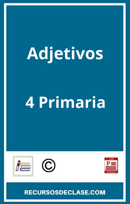 Ejercicios Adjetivos 4 Primaria PDF