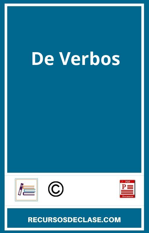 Ejercicios De Verbos PDF