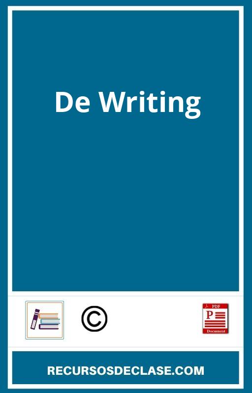 Ejercicios De Writing PDF