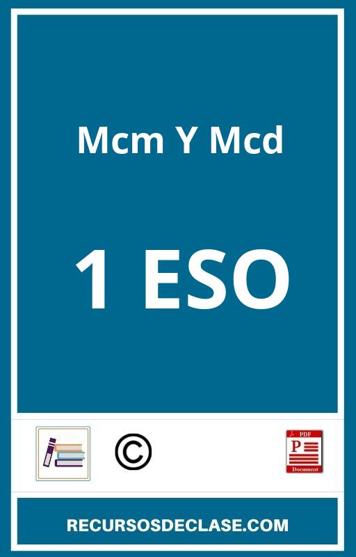 Ejercicios Mcm Y Mcd 1 Eso PDF