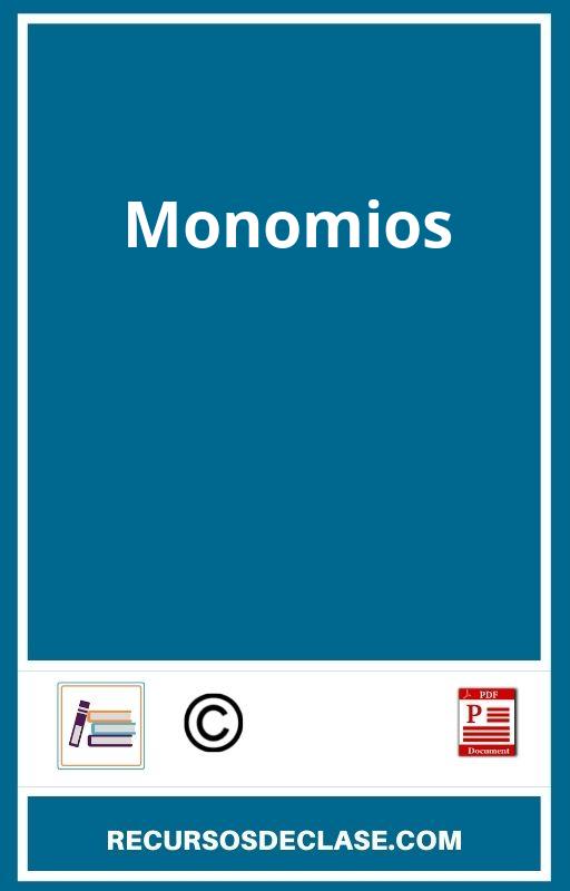 Ejercicios Monomios PDF