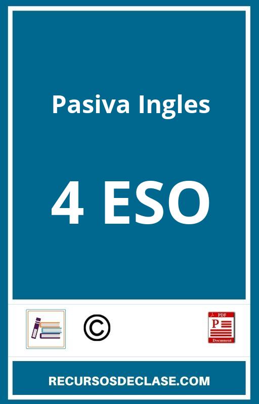 Ejercicios Pasiva Ingles 4 Eso PDF