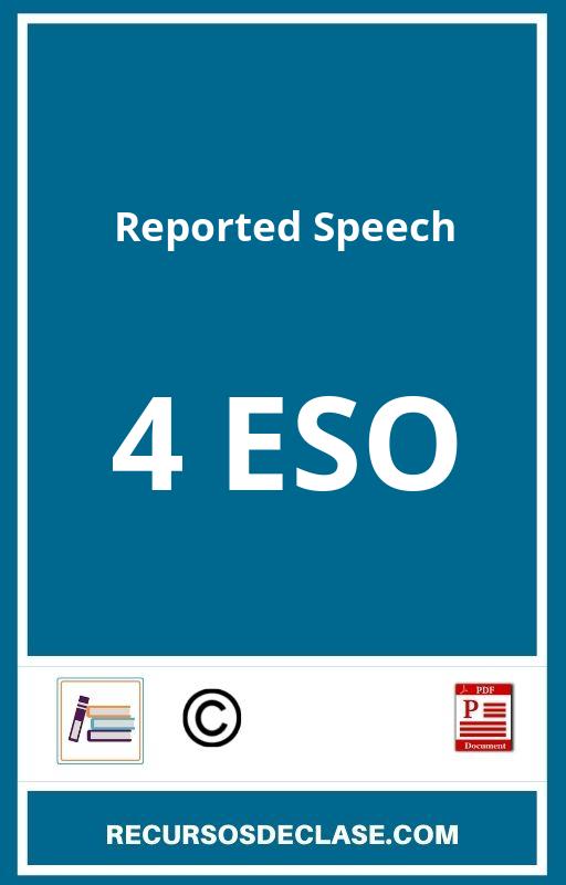 Ejercicios Reported Speech 4 Eso PDF