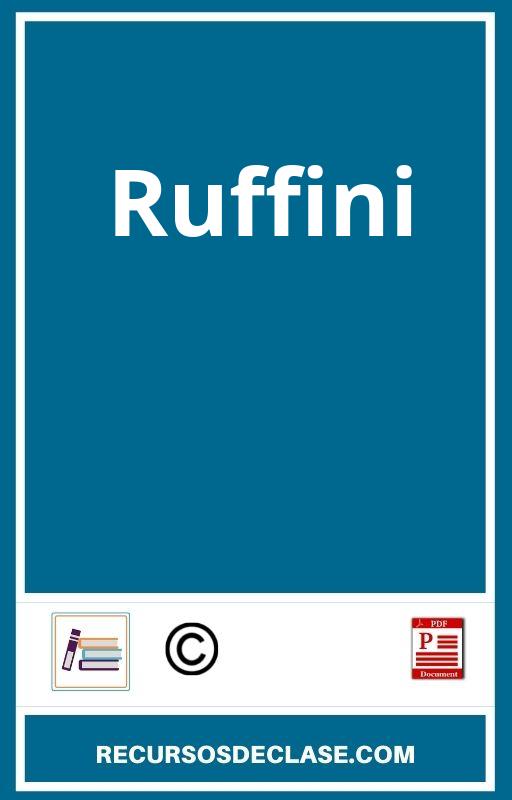 Ejercicios Ruffini PDF