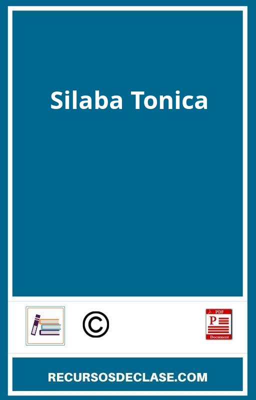 Ejercicios Silaba Tonica PDF