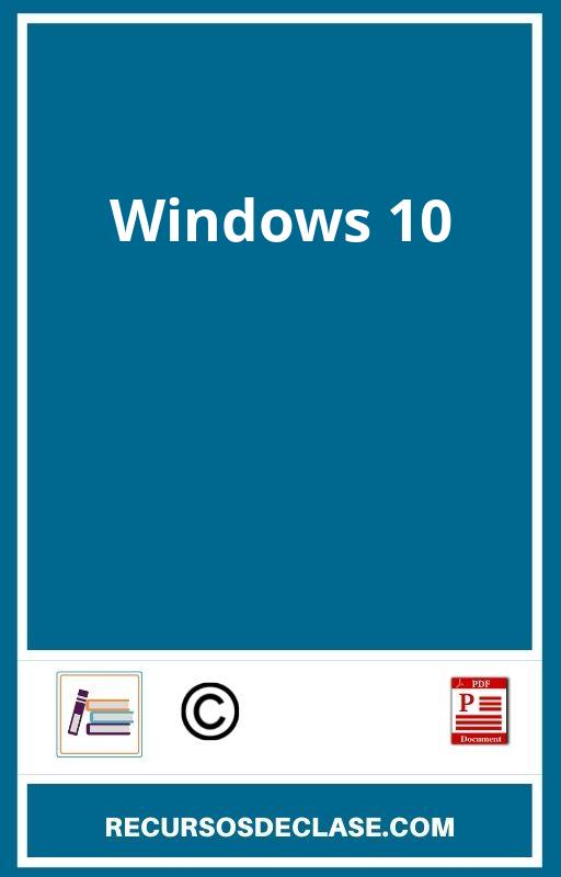 Ejercicios Windows 10 PDF