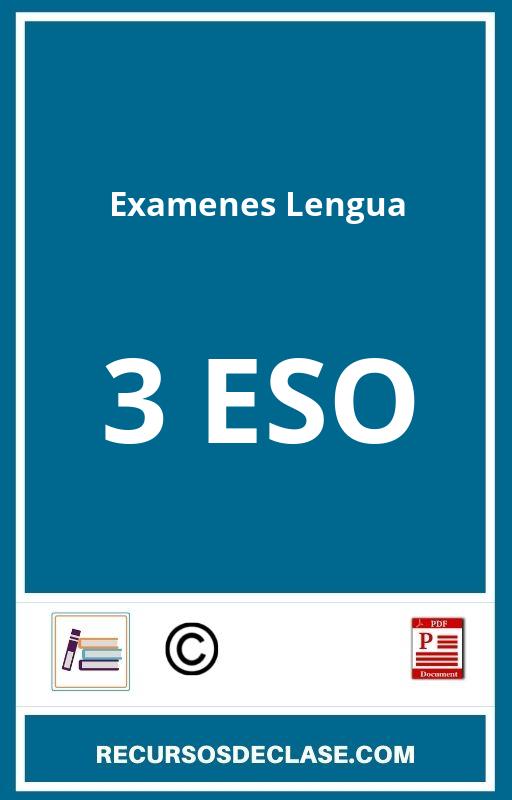 Examenes Lengua 3 Eso Resueltos PDF