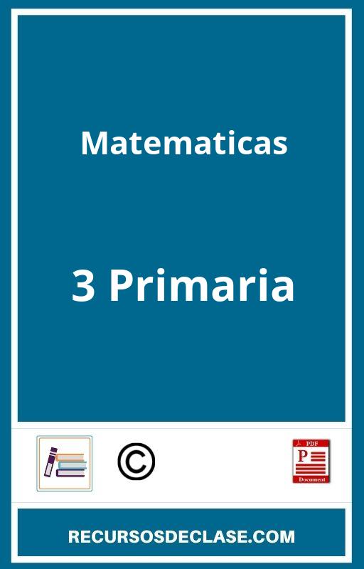 Fichas Matematicas 3 Primaria PDF