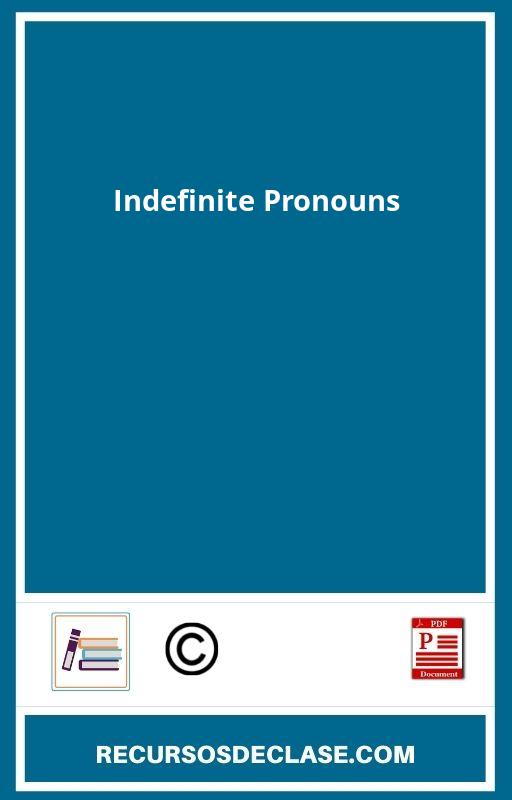 Indefinite Pronouns PDF