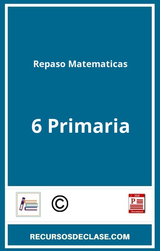 Repaso Matematicas 6 Primaria PDF