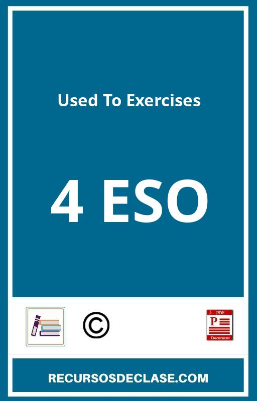 Used To Exercises PDF 4 Eso