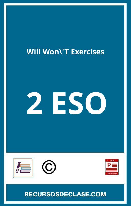 Will Won'T Exercises PDF 2 Eso