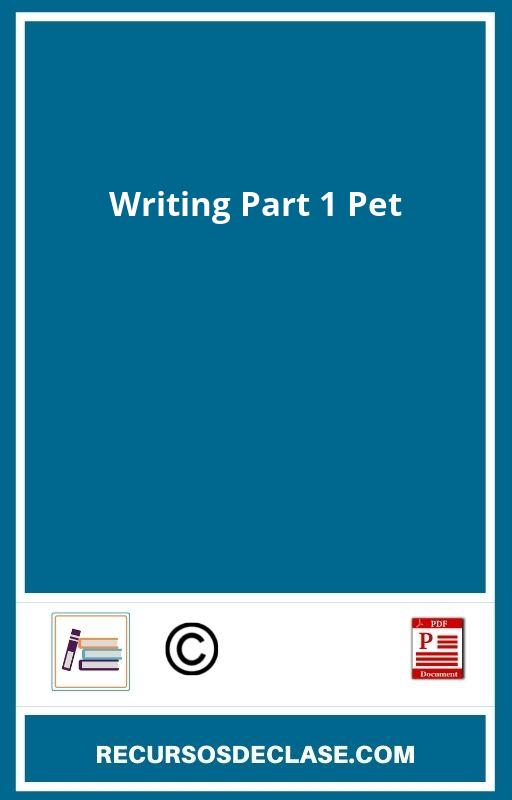 Writing Part 1 Pet PDF